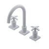 Rubinet Widespread Lav. Set. (less drain) White