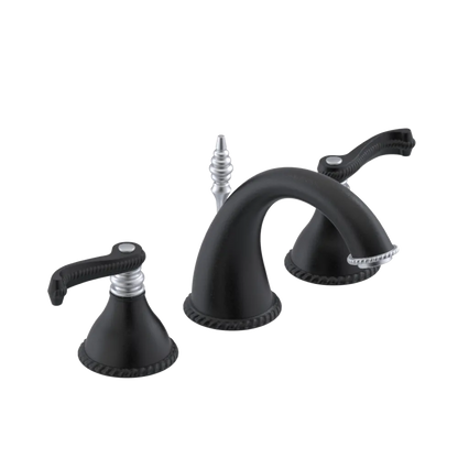 Rubinet Widespread Lav. Set. (less drain) Matt Black
