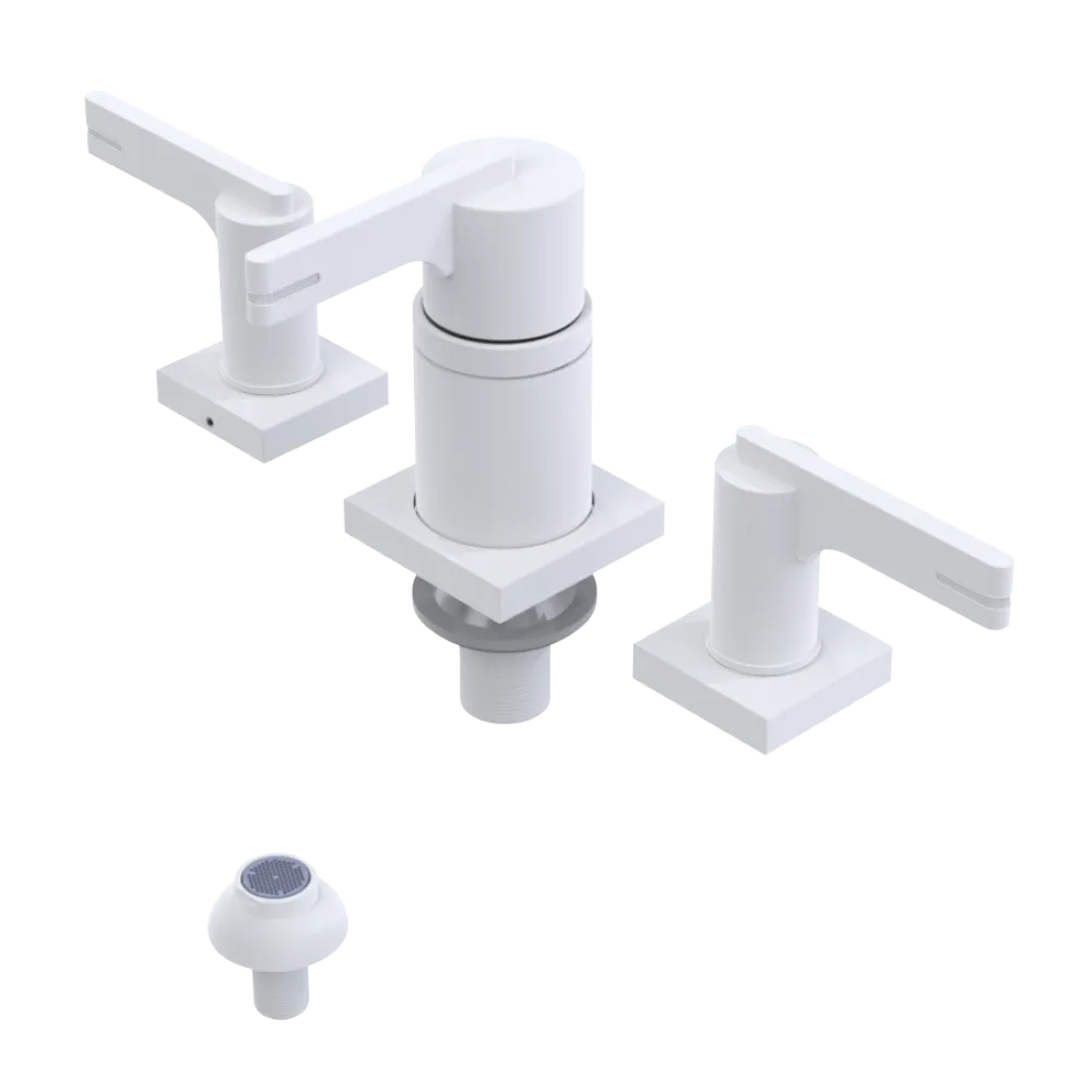 Rubinet Bidet Fitting with Spray, Diverter, and Vacum Breaker (Less Drain) Matt White
