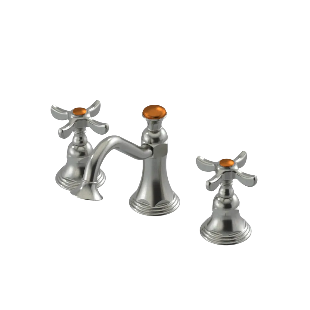 Rubinet Widespread Lav. Set. (less drain) Satin Nickel