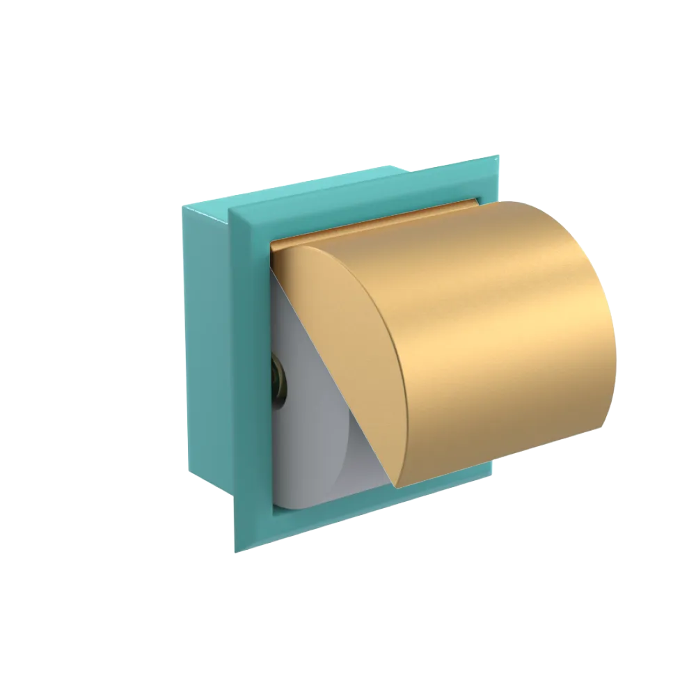 Rubinet RECESSED TOILET PAPER HOLDER Aqua