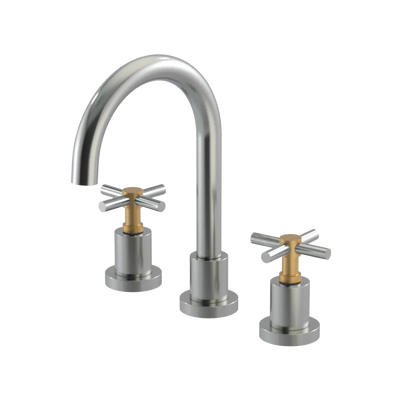 Rubinet Widespread Lav. Set. (less drain) Satin Nickel
