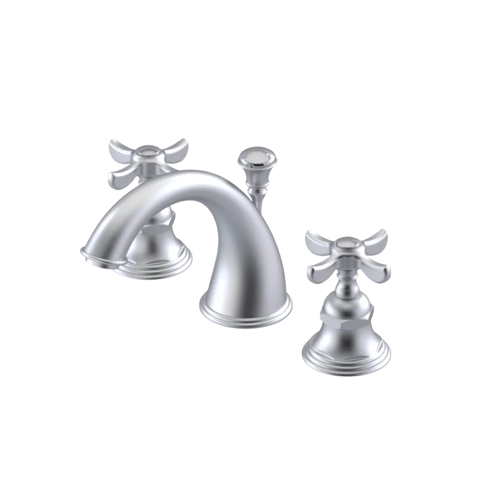 Rubinet Widespread Lav. Set. (less drain) Satin Chrome