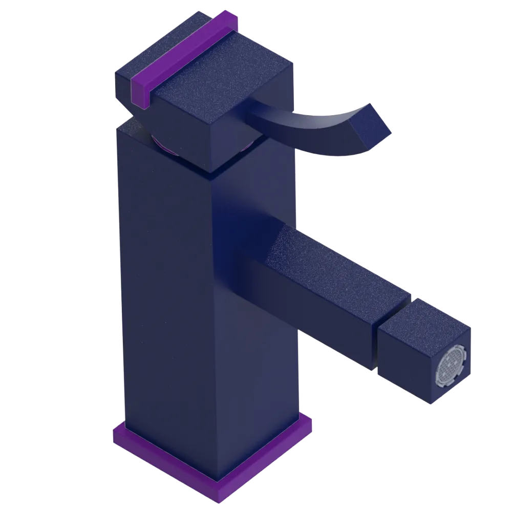 Rubinet Single Control Bidet Fitting (less drain) Midnight Blue