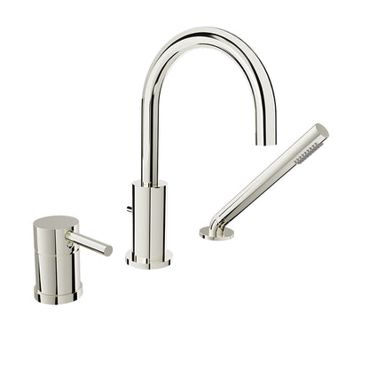 Baril 3-piece tub filler with hand shower