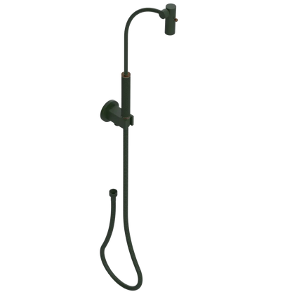 Rubinet Hand Held Shower Bidet with Extended Reach & Dual Function Spray Including Wall Bracket with Supply & Hose (Round) Green Envy