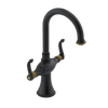 Rubinet Single Hole Dual Handle Lav. Set. (less drain) Matt Black
