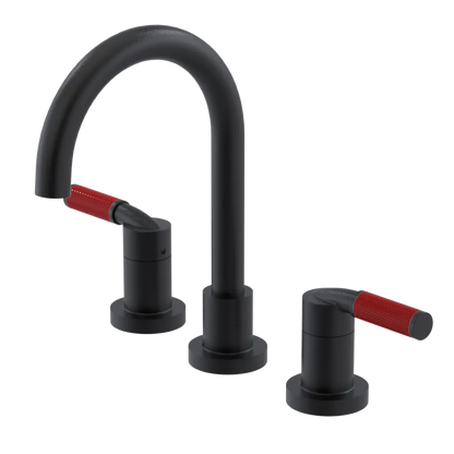 Rubinet Widespread Lav. Set. (less drain) Matt Black