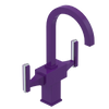 Rubinet Single Hole Dual Handle Lav. Set. (less drain) Purple Haze