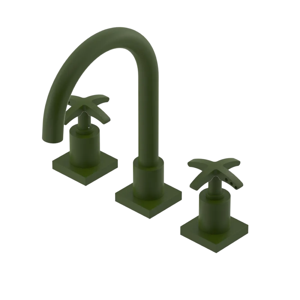 Rubinet Widespread Lav. Set. (less drain) Green Envy