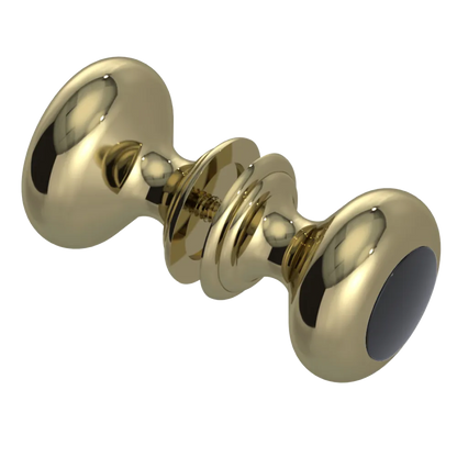 Rubinet Shower Door Knob (set) Natural Brass