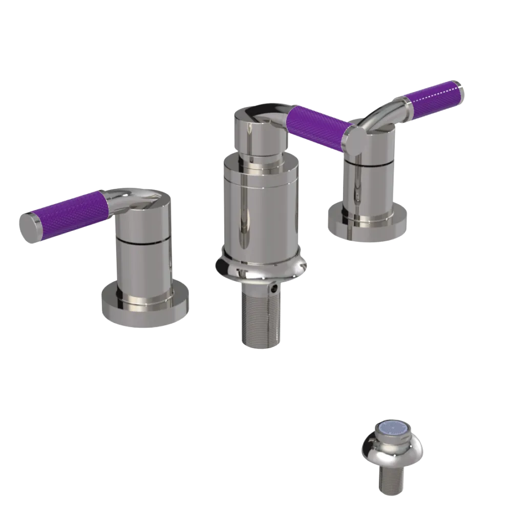 Rubinet Bidet Fitting with Spray, Diverter, and Vacum Breaker (Less Drain) Polished Nickel