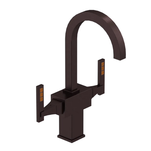 Rubinet Single Hole Dual Handle Lav. Set. (less drain) Oil Rubbed Bronze