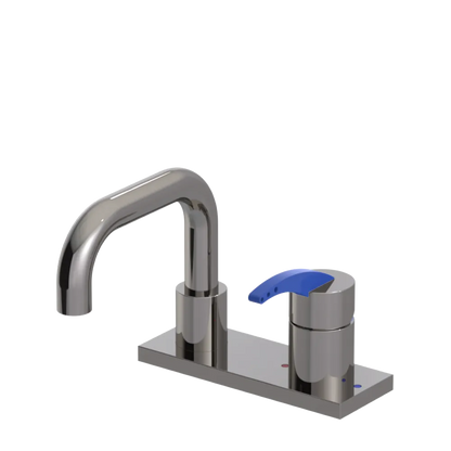 Rubinet 4" Centre Single Control Lav. Set. with Genesis spout (less drain) Polished Nickel