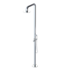 Rubinet Pressure Balance Outdoor Shower with Hand Held Shower & 10" Shower Head - 304 Stainless Steel Chrome
