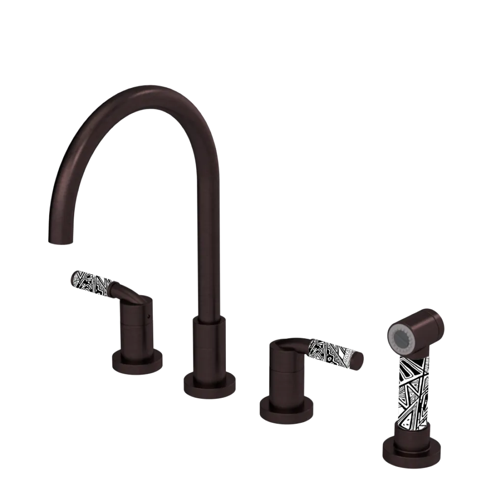 Rubinet Widespread Kitchen Set with Hand Spray Oil Rubbed Bronze