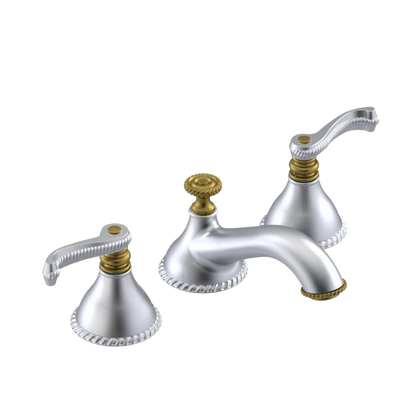 Rubinet Widespread Lav. Set. (less drain) Satin Chrome