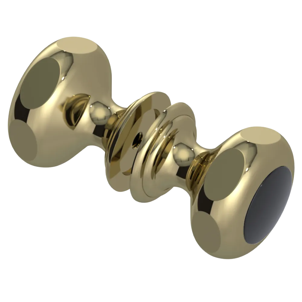 Rubinet Shower Door Knob (set) Natural Brass