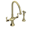 Rubinet Two Handle Single Hole Kitchen Set with Hand Spray Gold