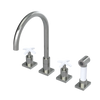 Rubinet Widespread Kitchen Set with Hand Spray Satin Nickel