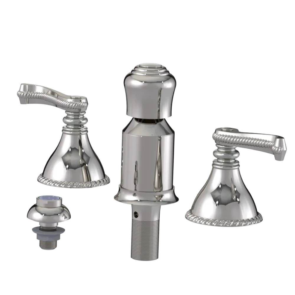 Rubinet Bidet Fitting with Spray, Diverter, and Vacum Breaker (Less Drain) Polished Nickel