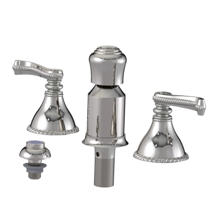 Rubinet Bidet Fitting with Spray, Diverter, and Vacum Breaker (Less Drain) Polished Nickel