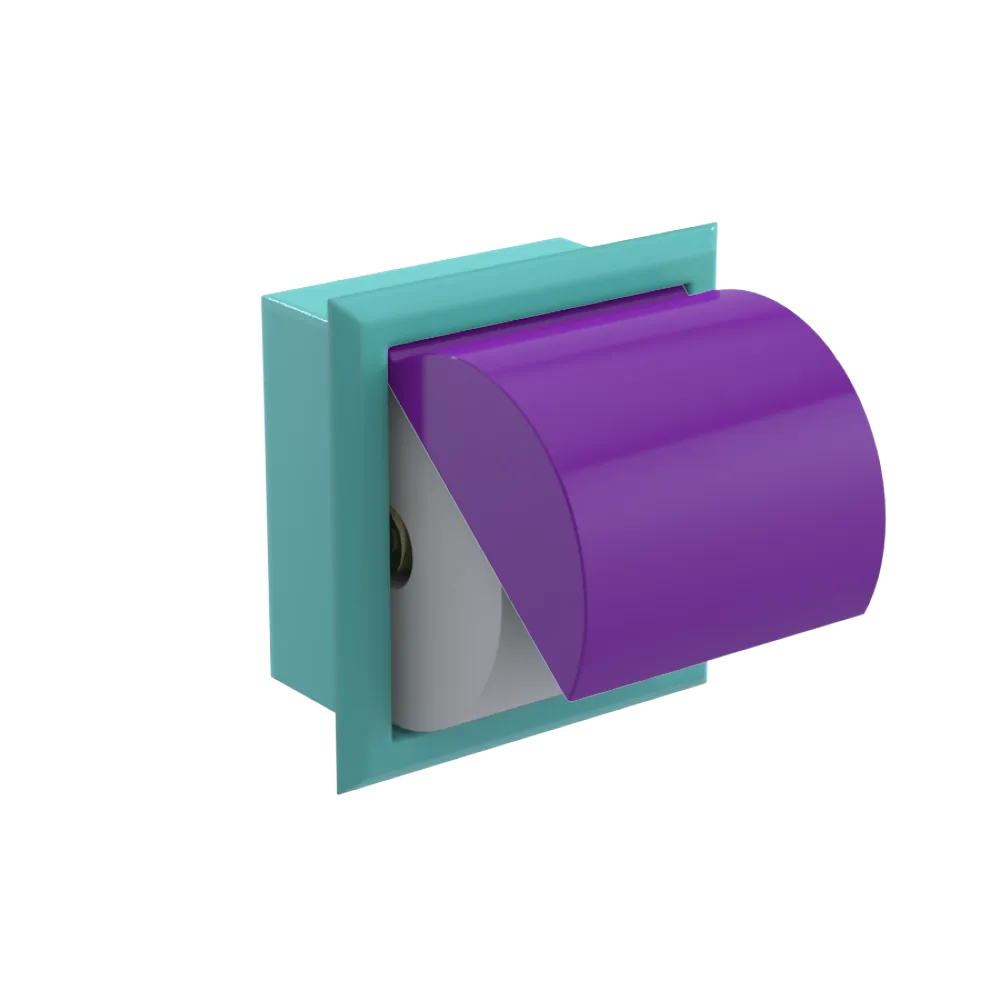 Rubinet RECESSED TOILET PAPER HOLDER Aqua