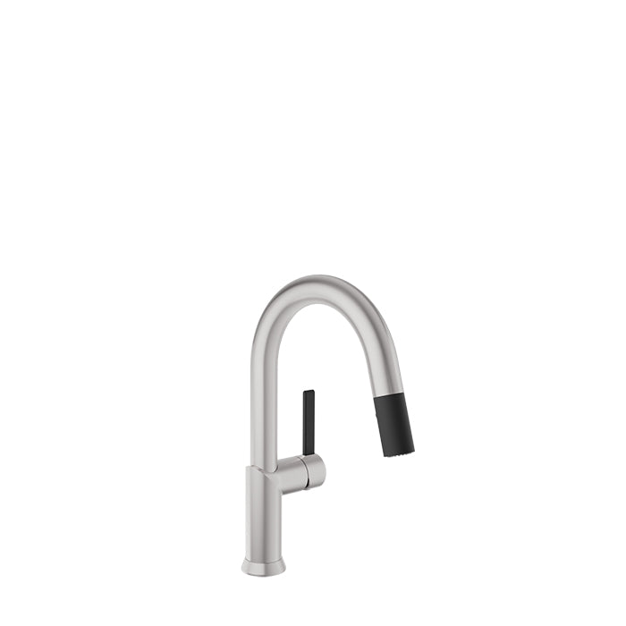 Baril Single-hole bar / prep kitchen faucet with 2-function pull-down spray