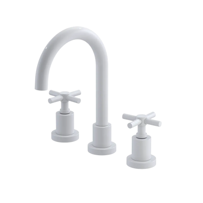 Rubinet Widespread Lav. Set. (less drain) White