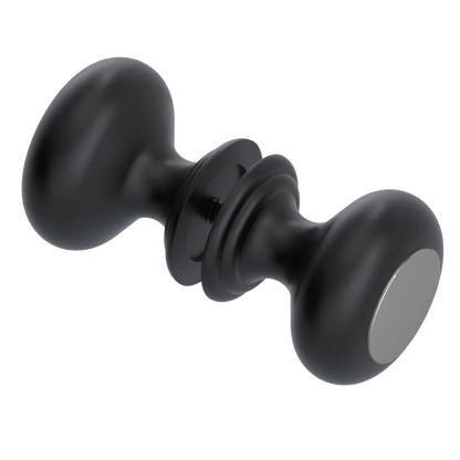 Rubinet Shower Door Knob (set) Matt Black