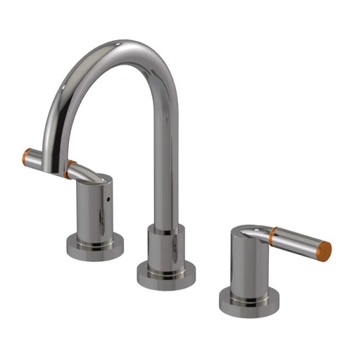 Rubinet Widespread Lav set (less drain) Polished Nickel