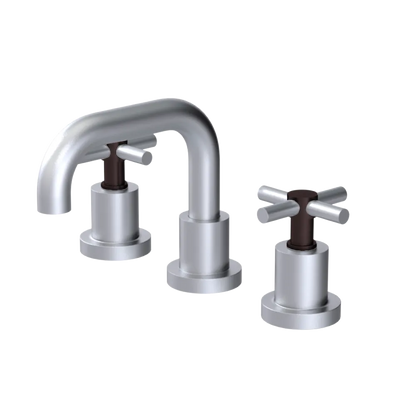 Rubinet Widespread Lav. Set. (less drain) Satin Chrome