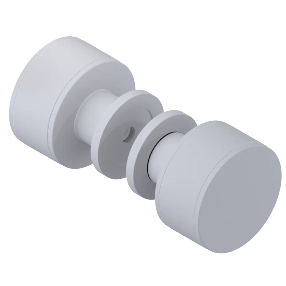 Rubinet Shower Door Knob (set) Matt White