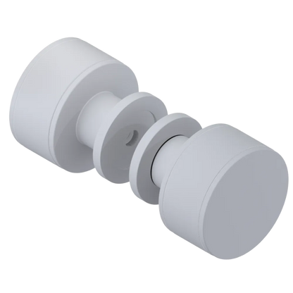 Rubinet Shower Door Knob (set) Matt White