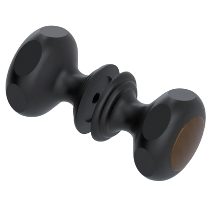 Rubinet Shower Door Knob (set) Matt Black