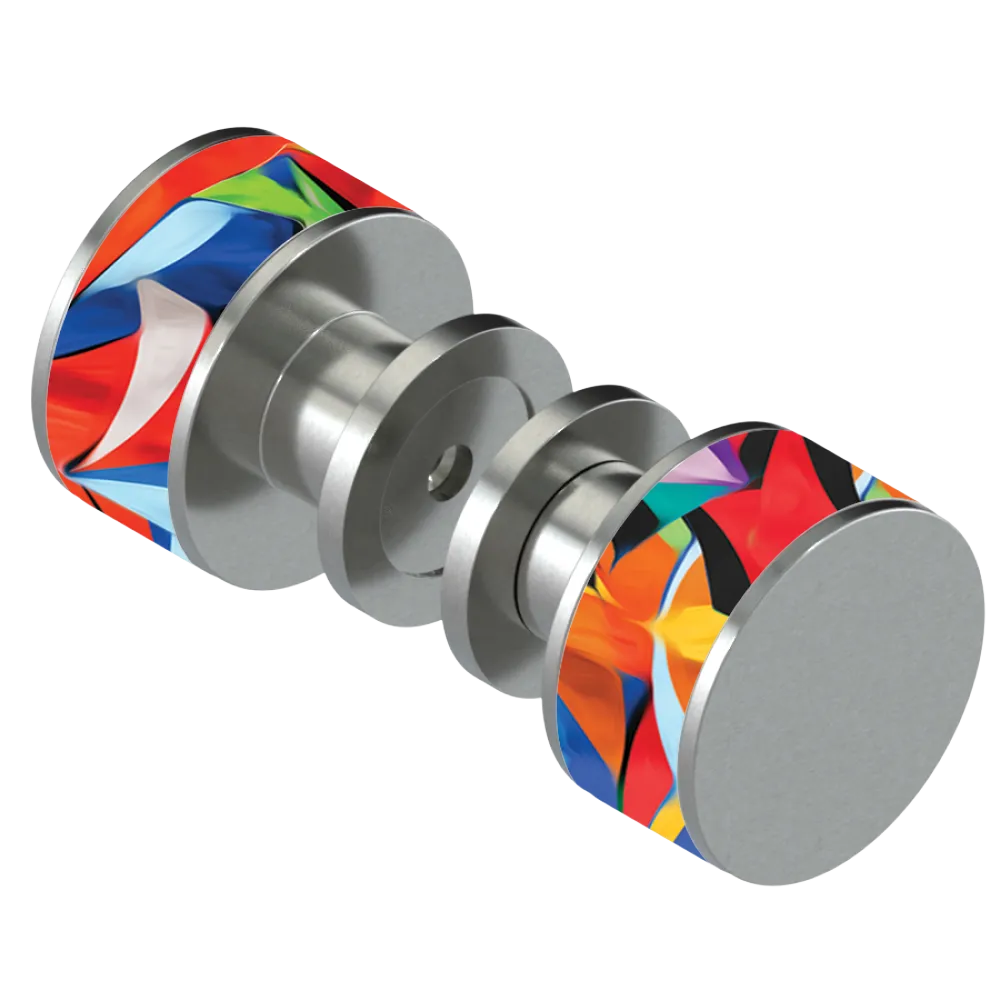Rubinet Shower Door Knob (set) Satin Nickel