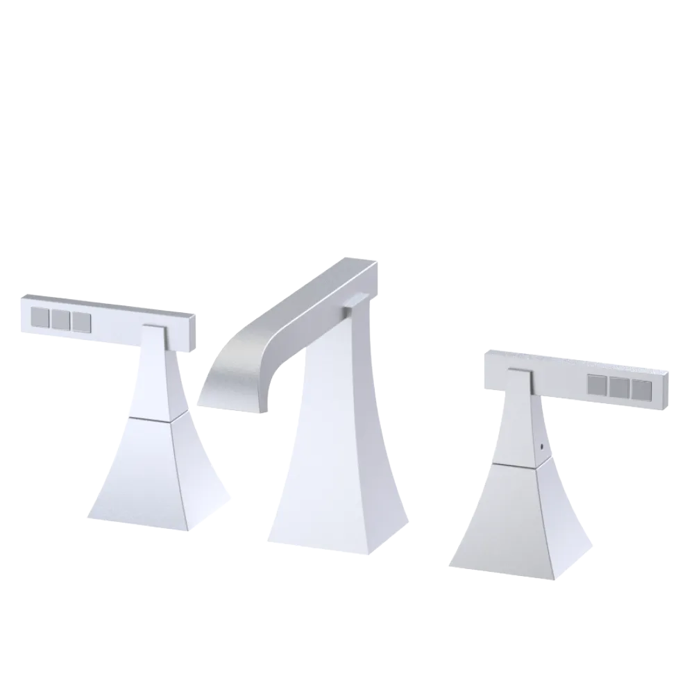 Rubinet Widespread Lav. Set. (less drain) Satin Chrome