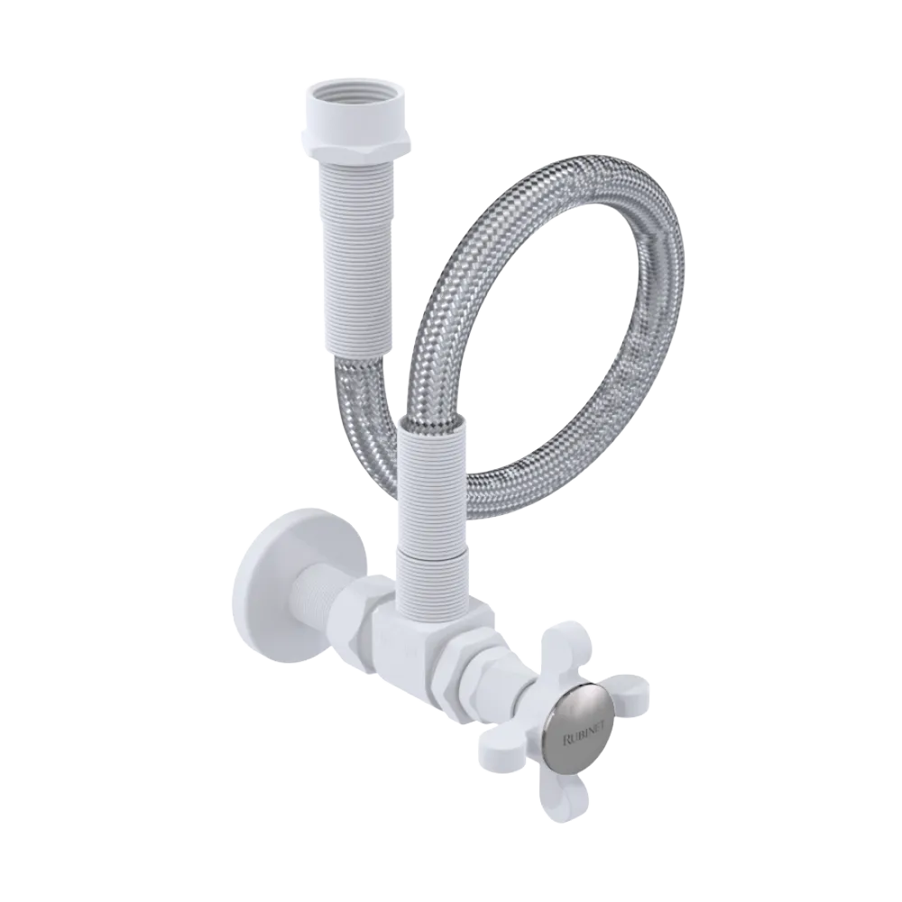Rubinet Exposed Supply Kit (classic) Matt White