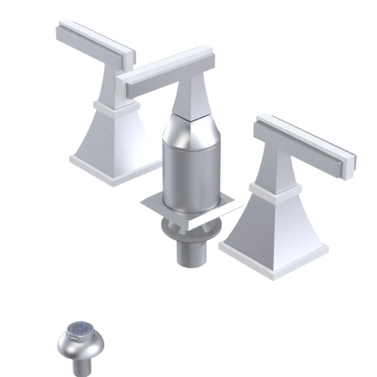 Rubinet Bidet Fitting with Spray, Diverter, and Vacum Breaker (Less Drain) Satin Chrome