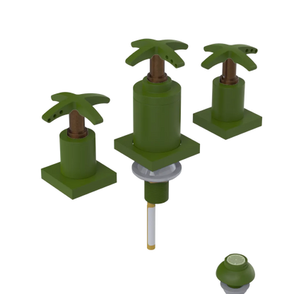 Rubinet Bidet Fitting with Spray, Diverter, and Vacuum Breaker (less drain) Green Envy