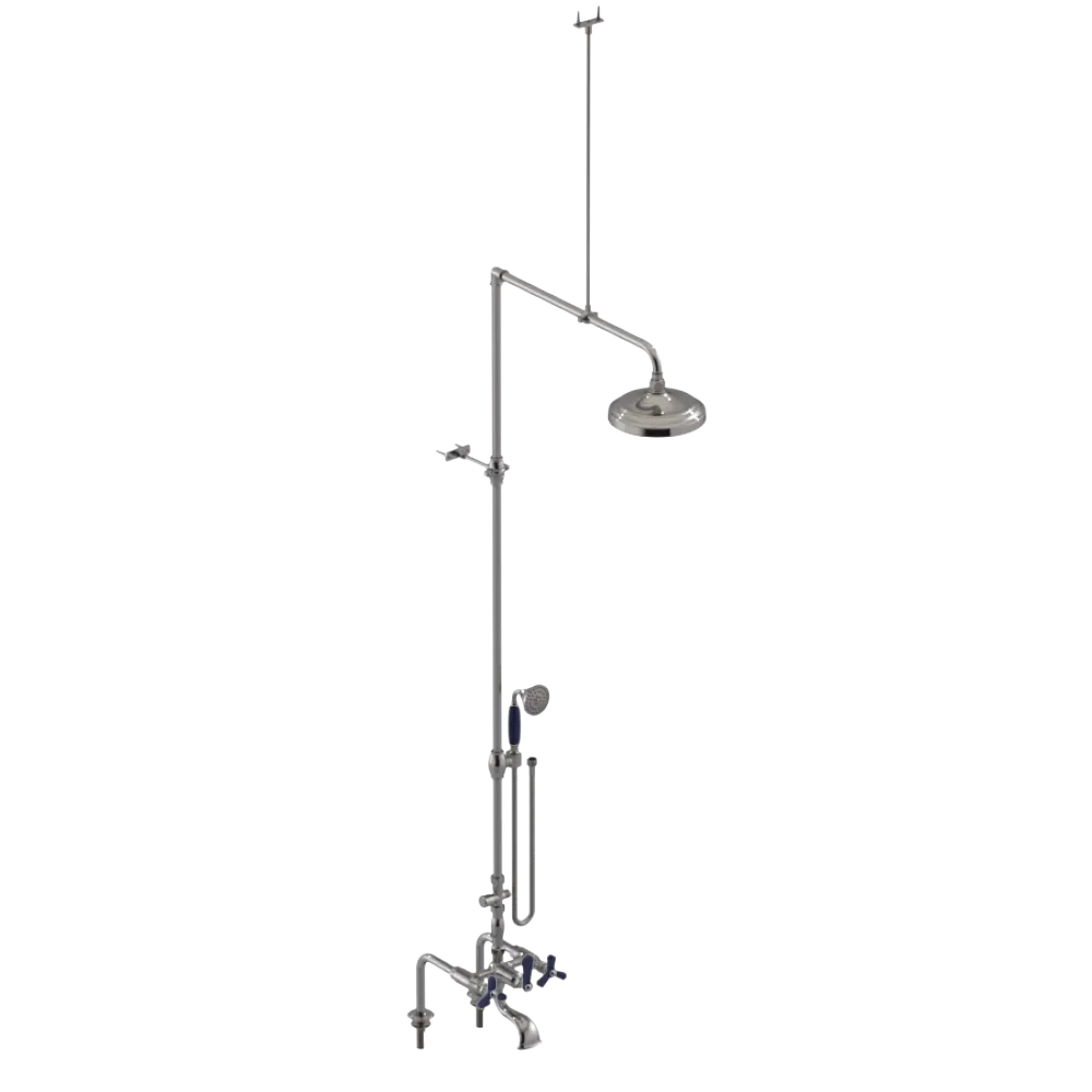 Rubinet Deck Mount Tub & Shower with Hand Held Shower Polished Nickel