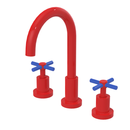 Rubinet Widespread Kitchen Set with LaSalle Spout Red