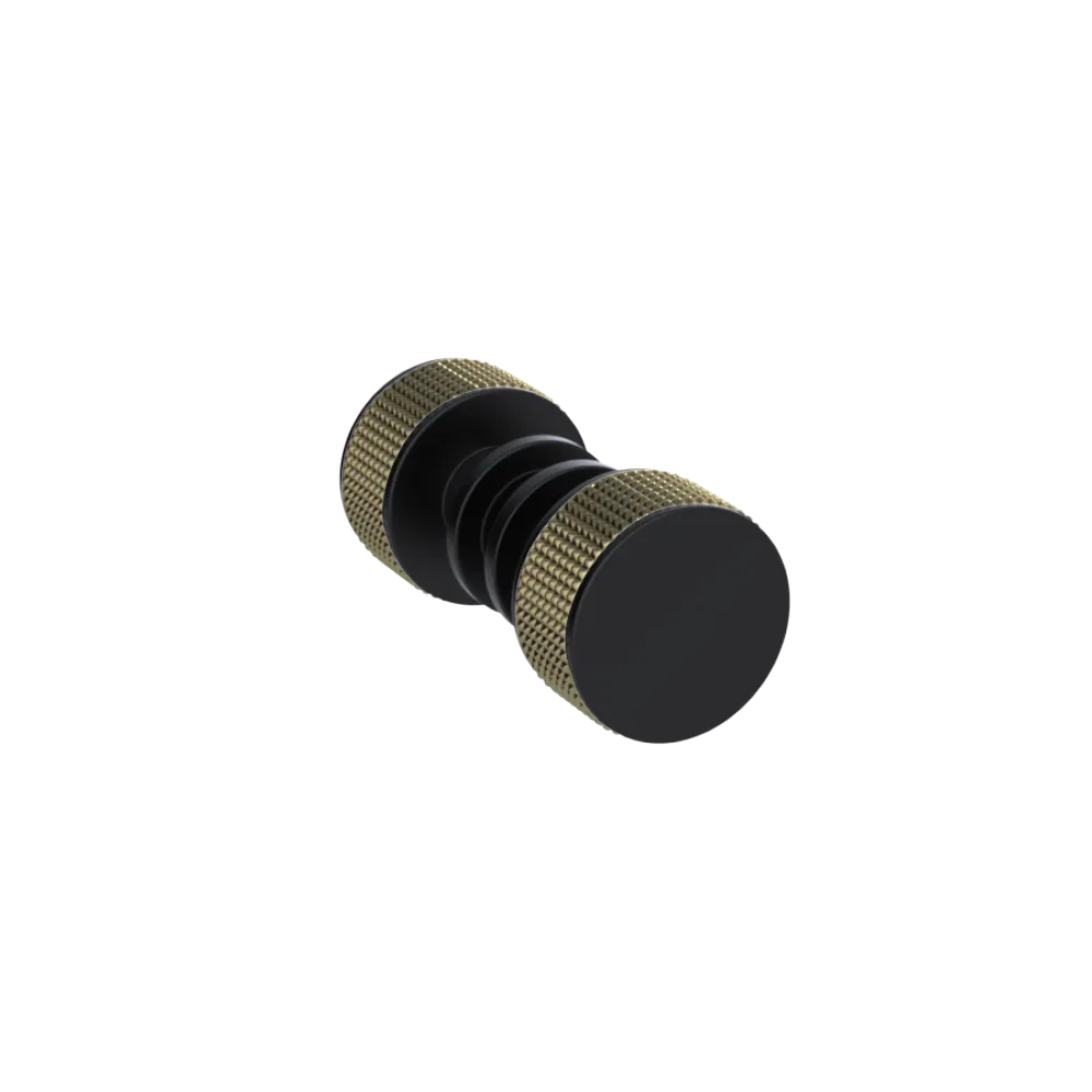 Rubinet Shower Door Knob (set) Matt Black