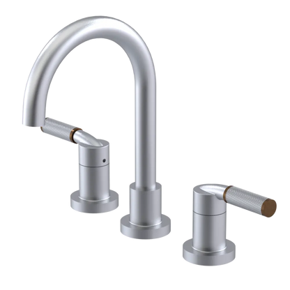 Rubinet Widespread Lav. Set. (less drain) Satin Chrome