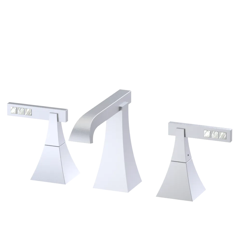 Rubinet Widespread Lav. Set. (less drain) Satin Chrome