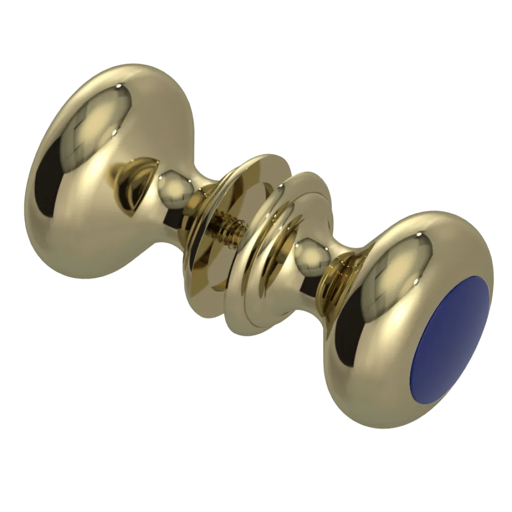 Rubinet Shower Door Knob (set) Natural Brass