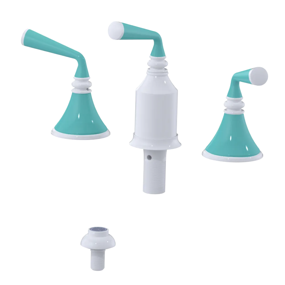 Rubinet Bidet Fitting with Spray, Diverter, and Vacum Breaker (Less Drain) White