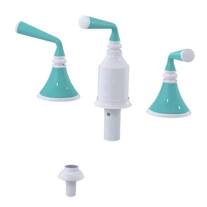 Rubinet Bidet Fitting with Spray, Diverter, and Vacum Breaker (Less Drain) White