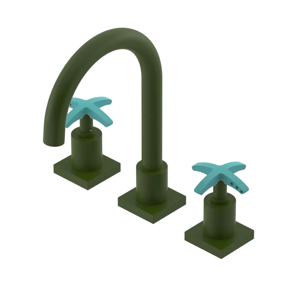 Rubinet Widespread Lav. Set. (less drain) Green Envy