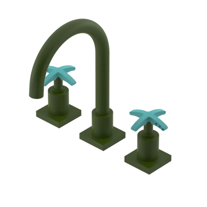 Rubinet Widespread Lav. Set. (less drain) Green Envy